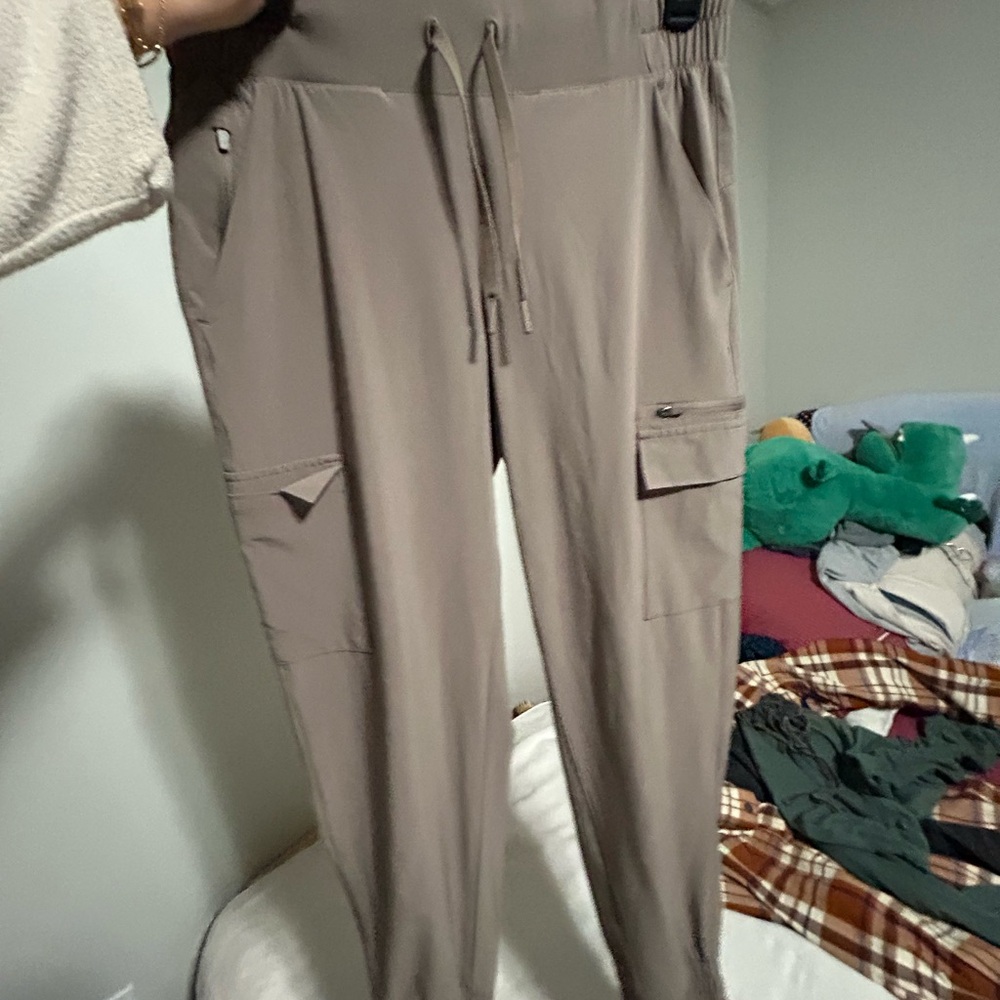 Taupe Cargo Jogger Pants